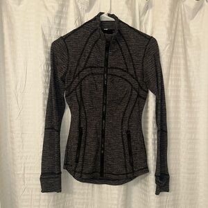 Lululemon Define Heathered Black Zip-Up Jacket